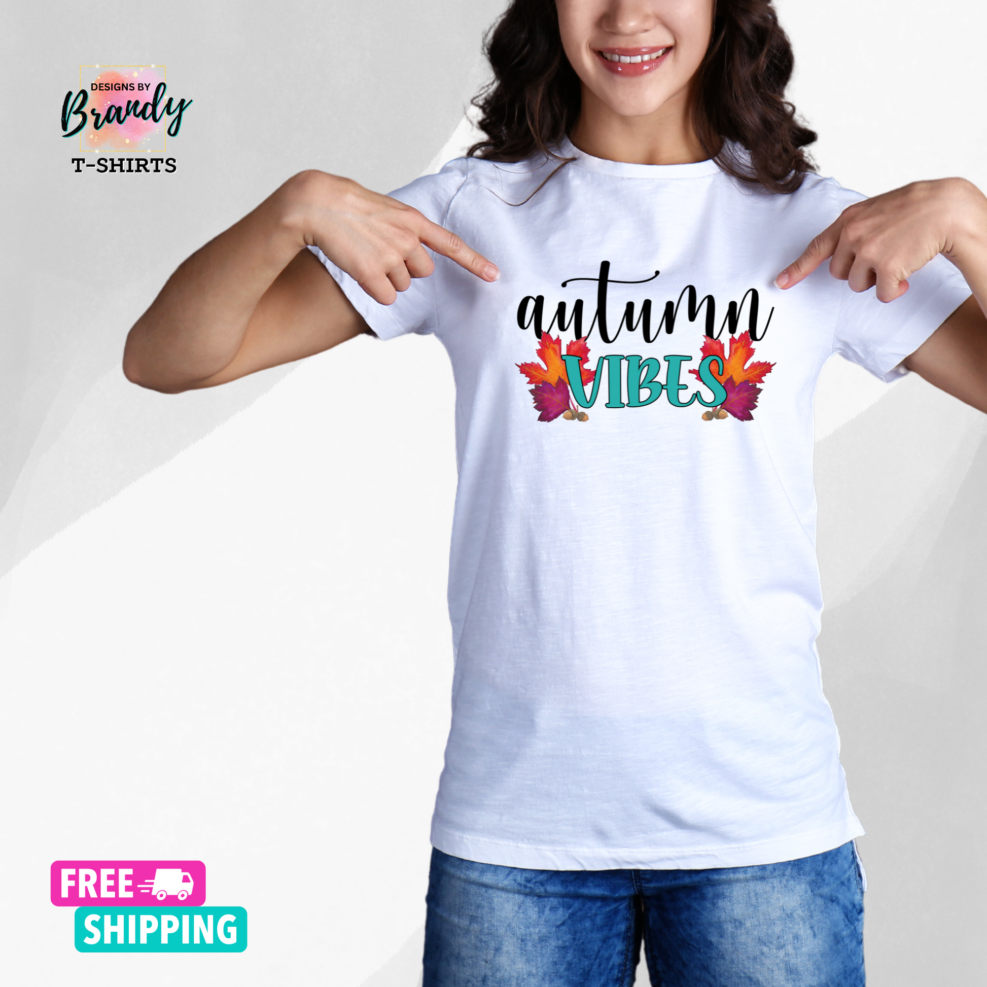 Autumn Vibes Printed Graphic T-Shirt - Designs by Brandy