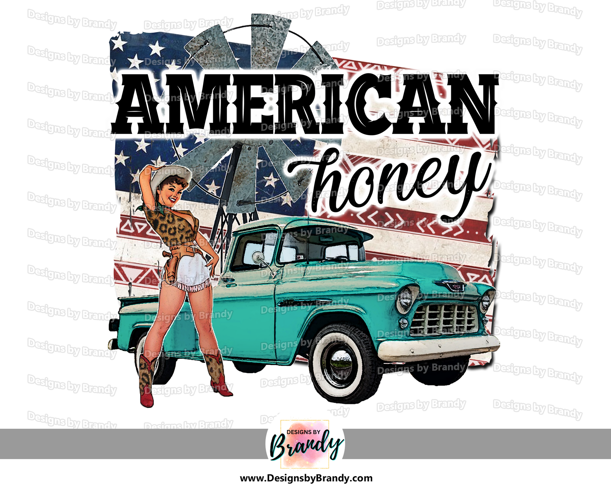 American Honey Clipart Transfer Digital Download 