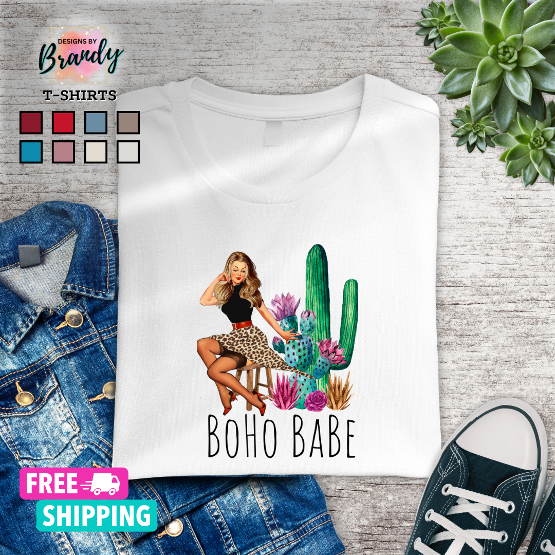 Boho Babe Printed Graphic T-Shirt