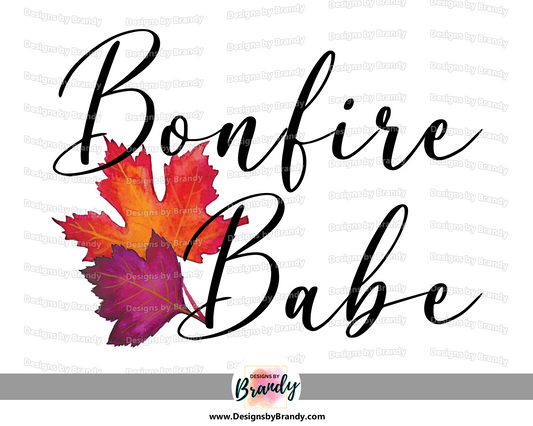 Bonfire Babe 001 Digital Download Transfer Design