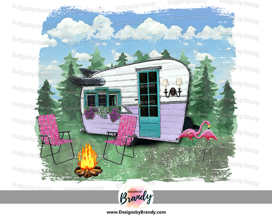 Camping Scene Cozy Camping Clipart Digital Download