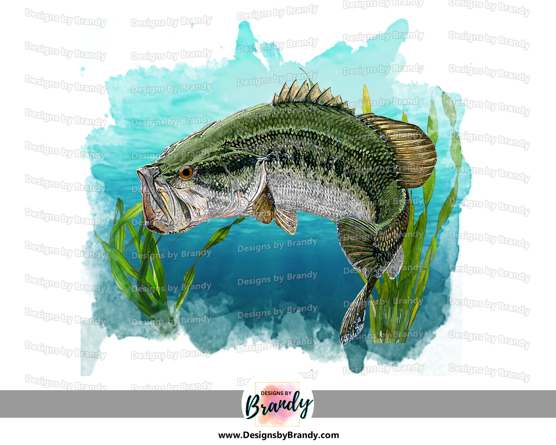 Bass Fishing Clipart Digital Download 