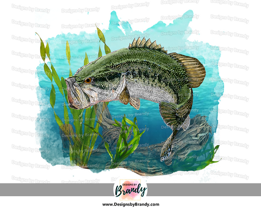 Bass Fishing Clipart Digital Download