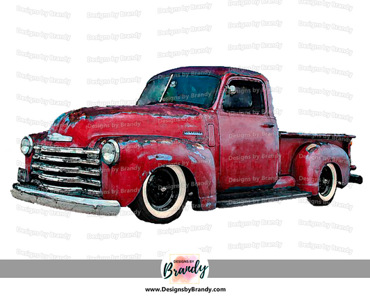 Clipart Design Truck 001 Dk Red