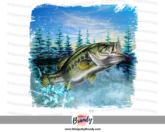 Bass Fishing Clipart Digital Download