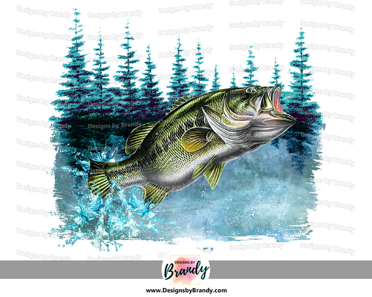 Bass Fishing Clipart Digital Download