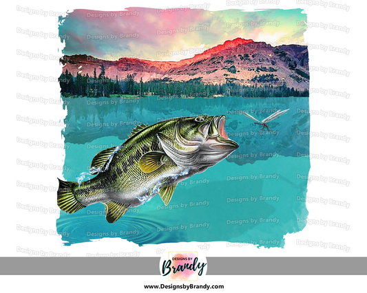 Bass Fishing Clipart Digital Download