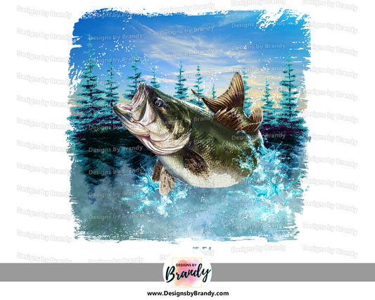 Bass Fishing Clipart Digital Download