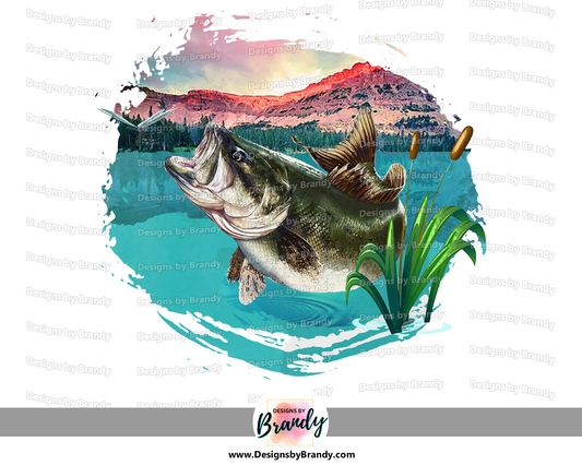 Bass Fishing Clipart Digital Download