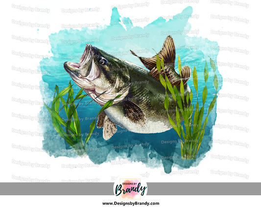 Bass Fishing Clipart Digital Download