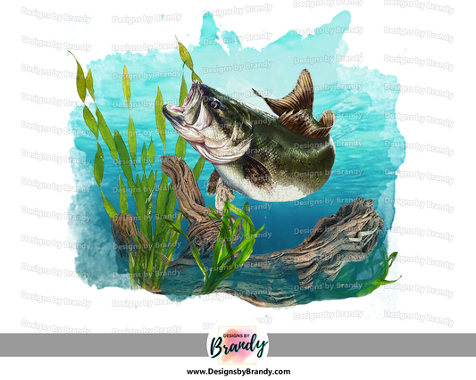 Bass Fishing Clipart Digital Download