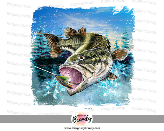 Bass Fishing Clipart Digital Download