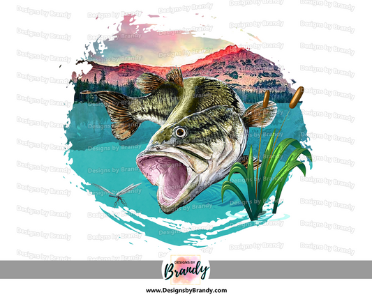 Bass Fishing Clipart Digital Download