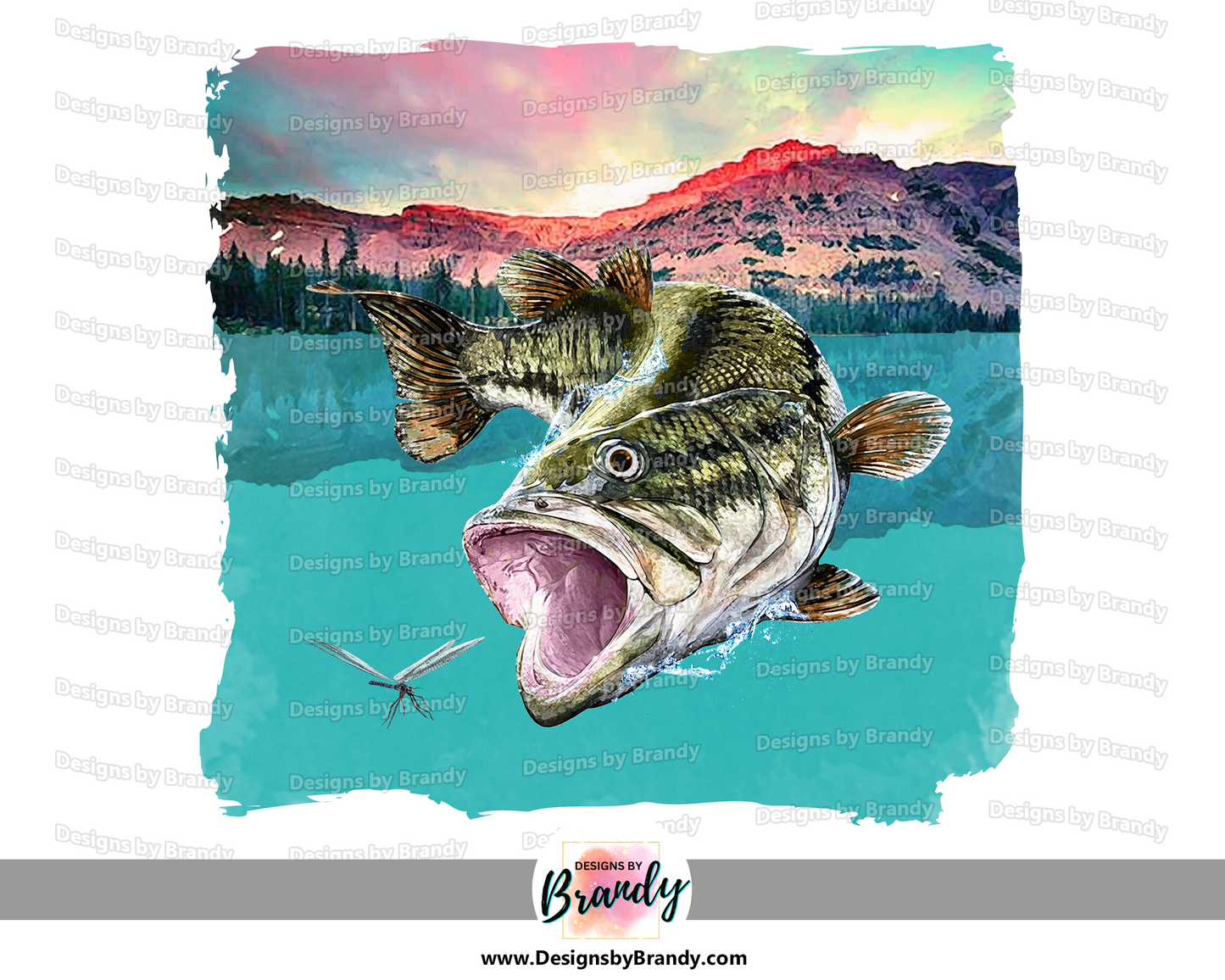 Bass Fishing Clipart Digital Download