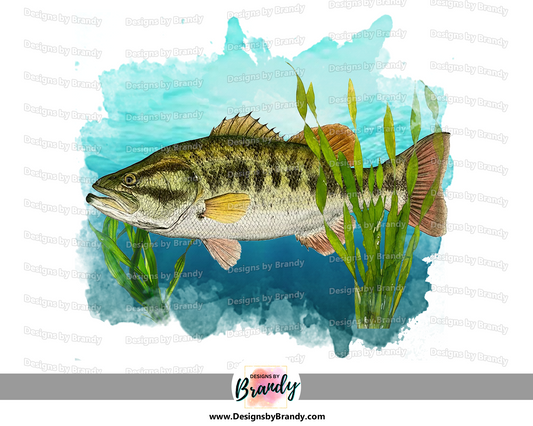 Bass Fishing Clipart Digital Download