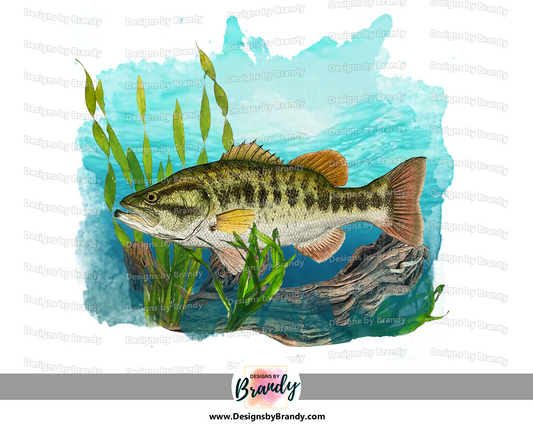 Bass Fishing Clipart Digital Download