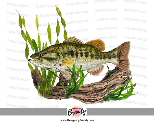 Bass Fishing Clipart Digital Download