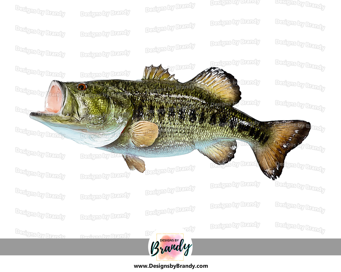 Bass Fishing Clipart Digital Download