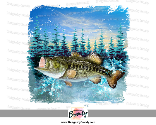 Bass Fishing Clipart Digital Download