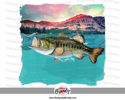 Bass Fishing Clipart Digital Download