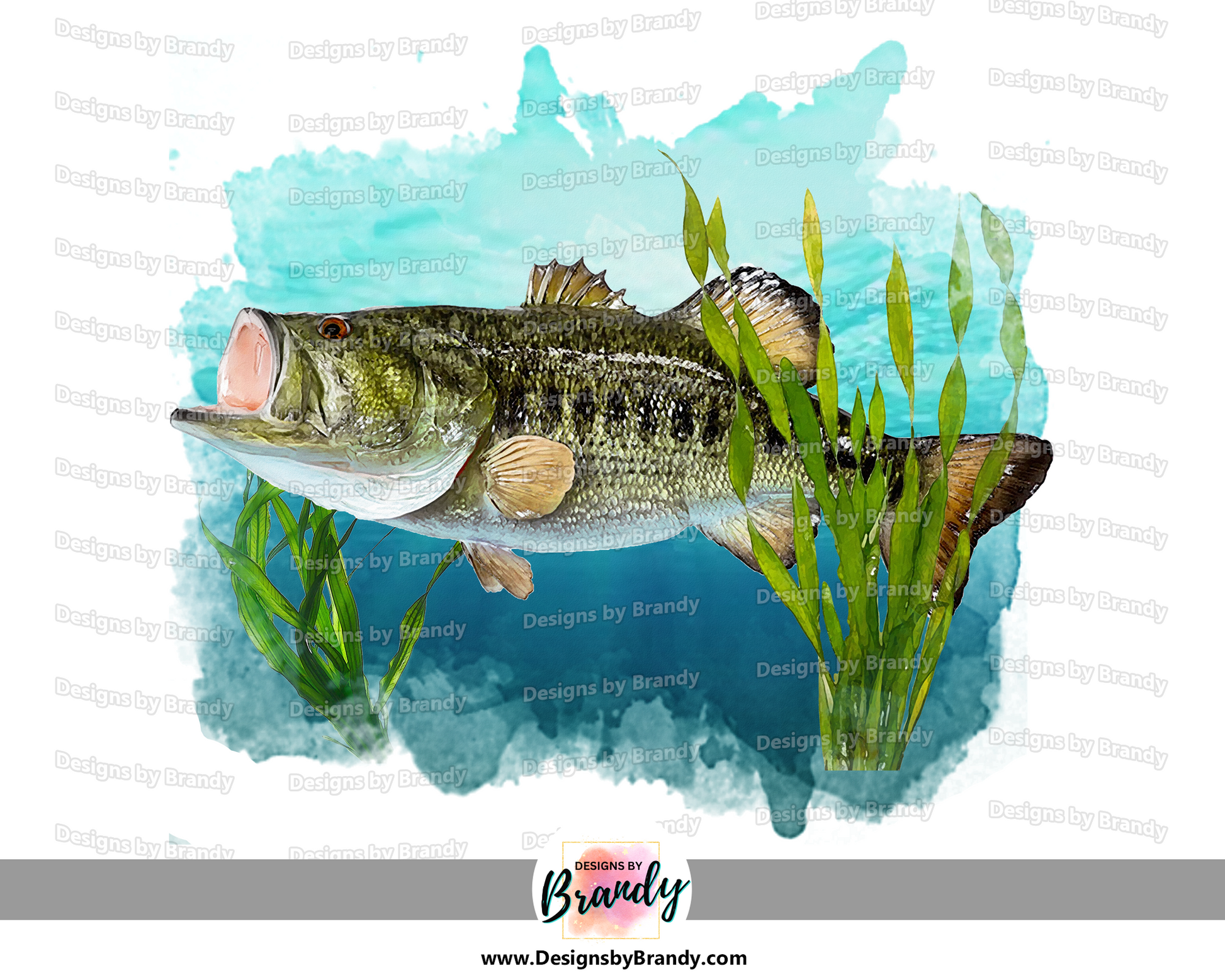 Bass Fishing Clipart Digital Download