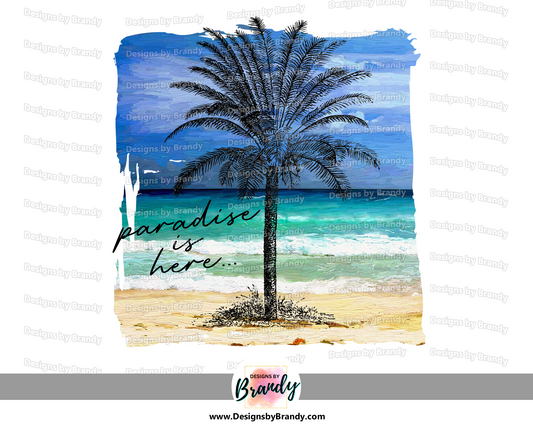 Beach Clipart Design Theme - Paradise is Here