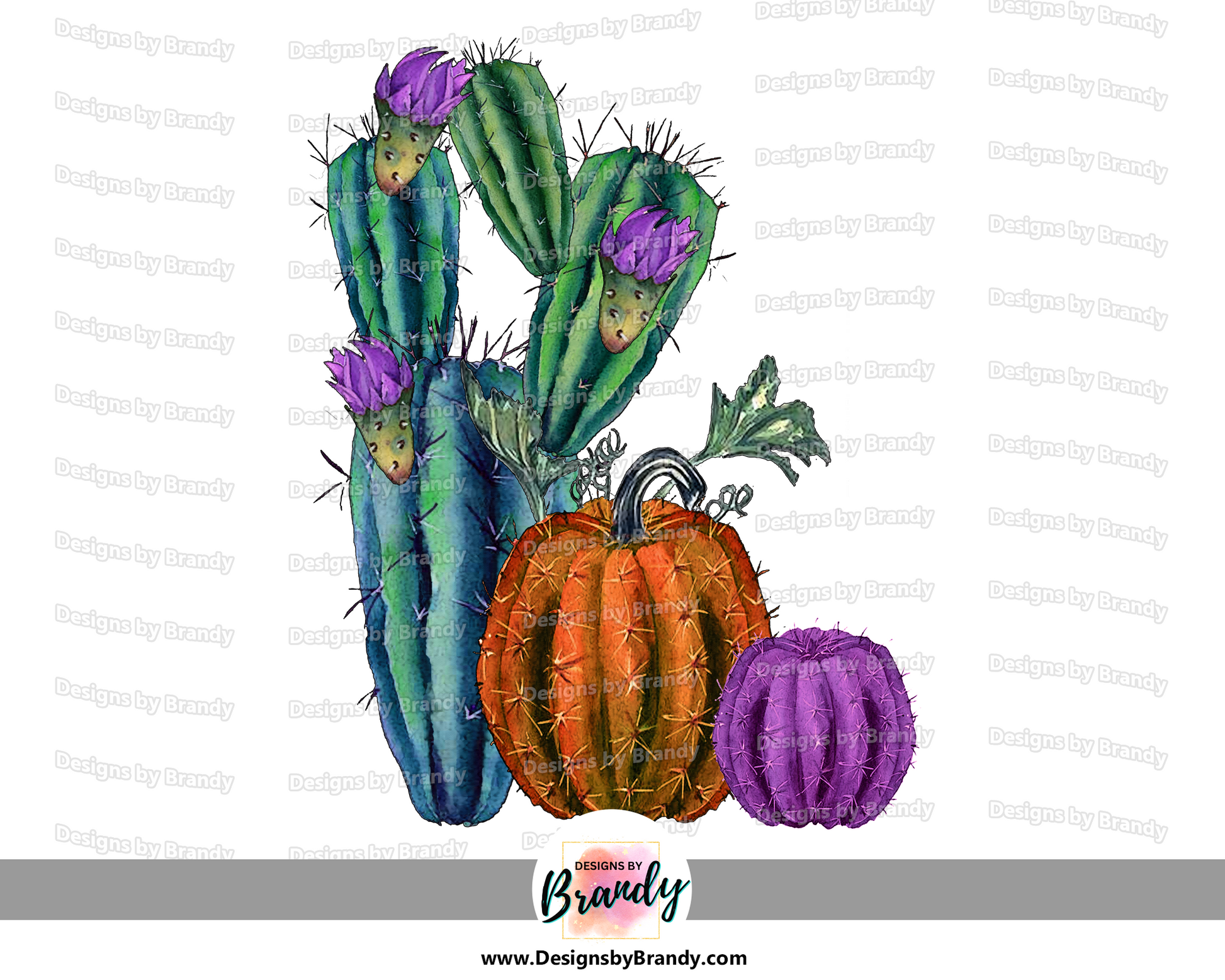 Fall Cactus Pumpkin 001 Digital Download 