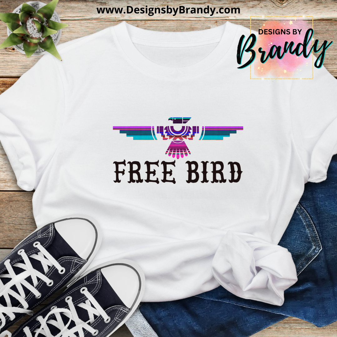 Free Bird Printed Graphic T-Shirt 