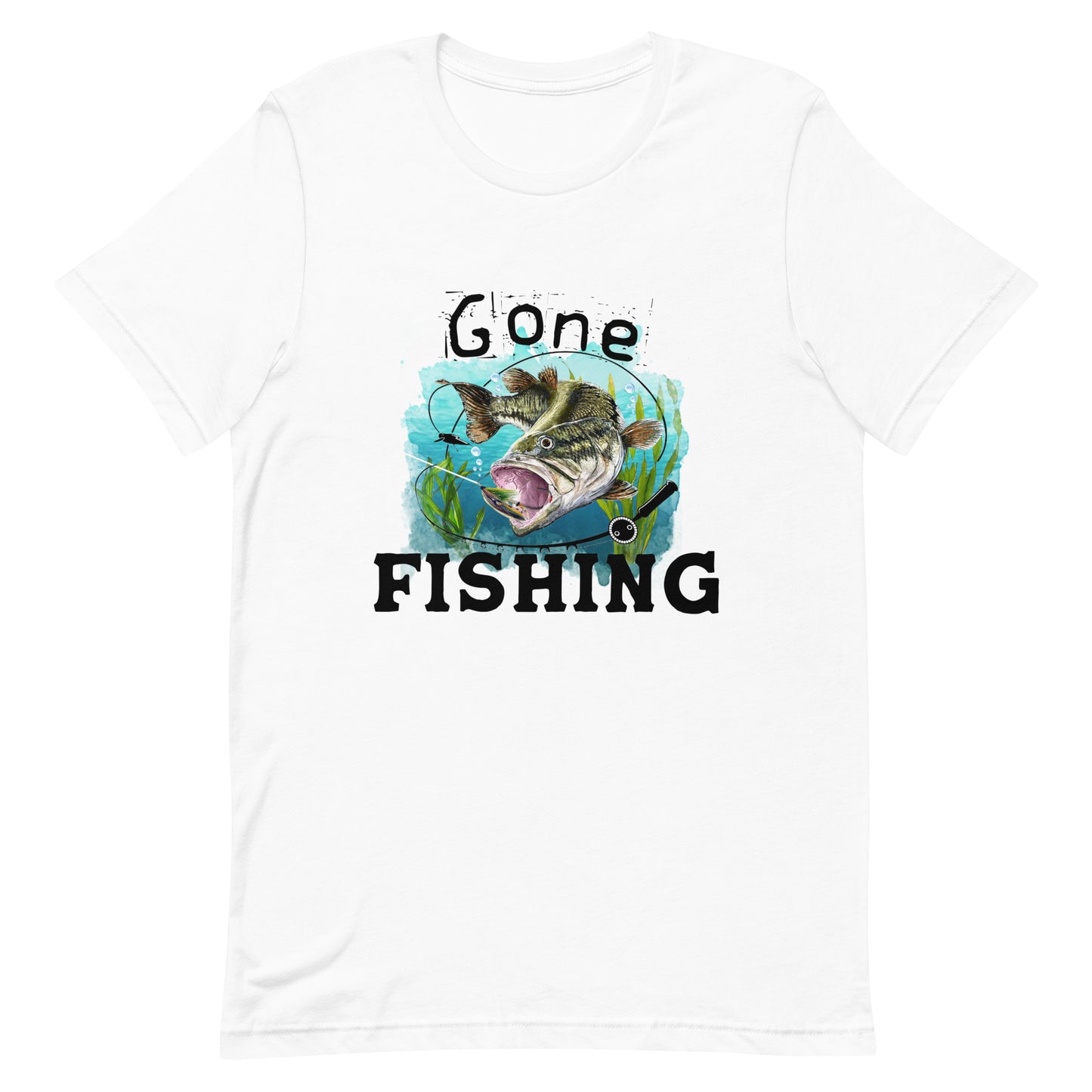 Gone Fishing Printed Graphic T-Shirt 