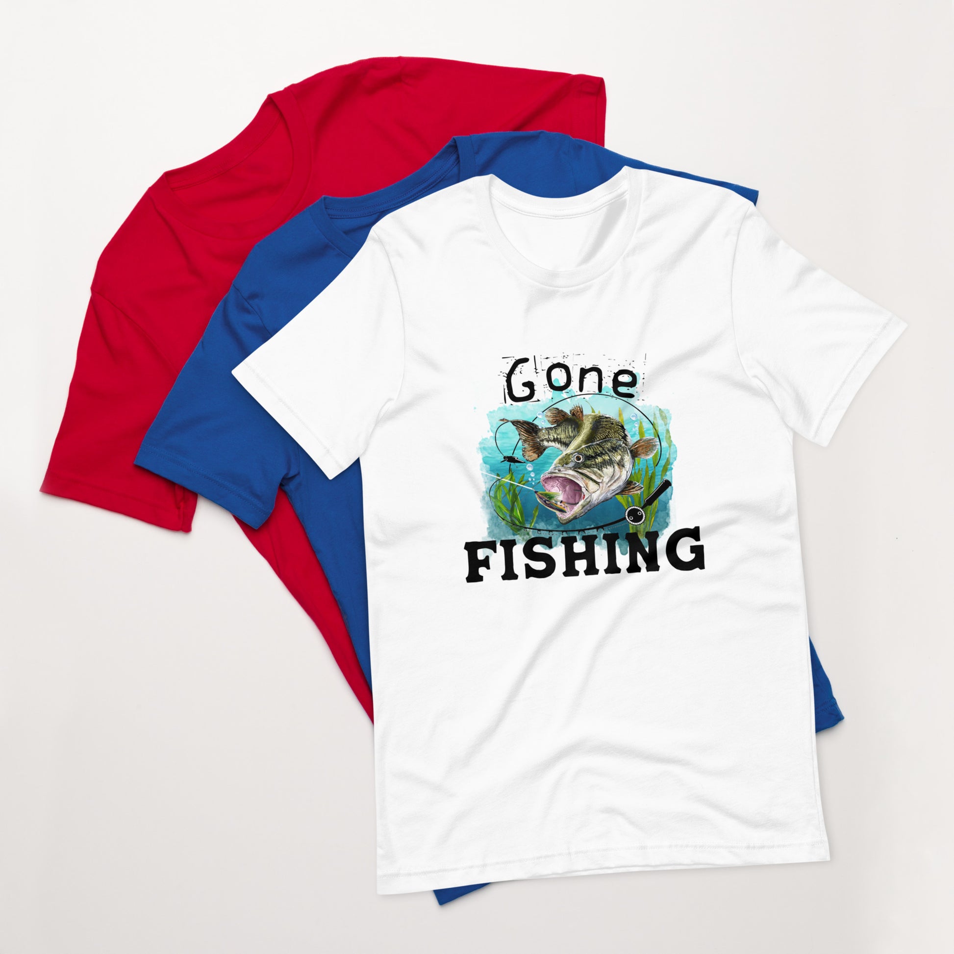 Gone Fishing Printed Graphic T-Shirt 