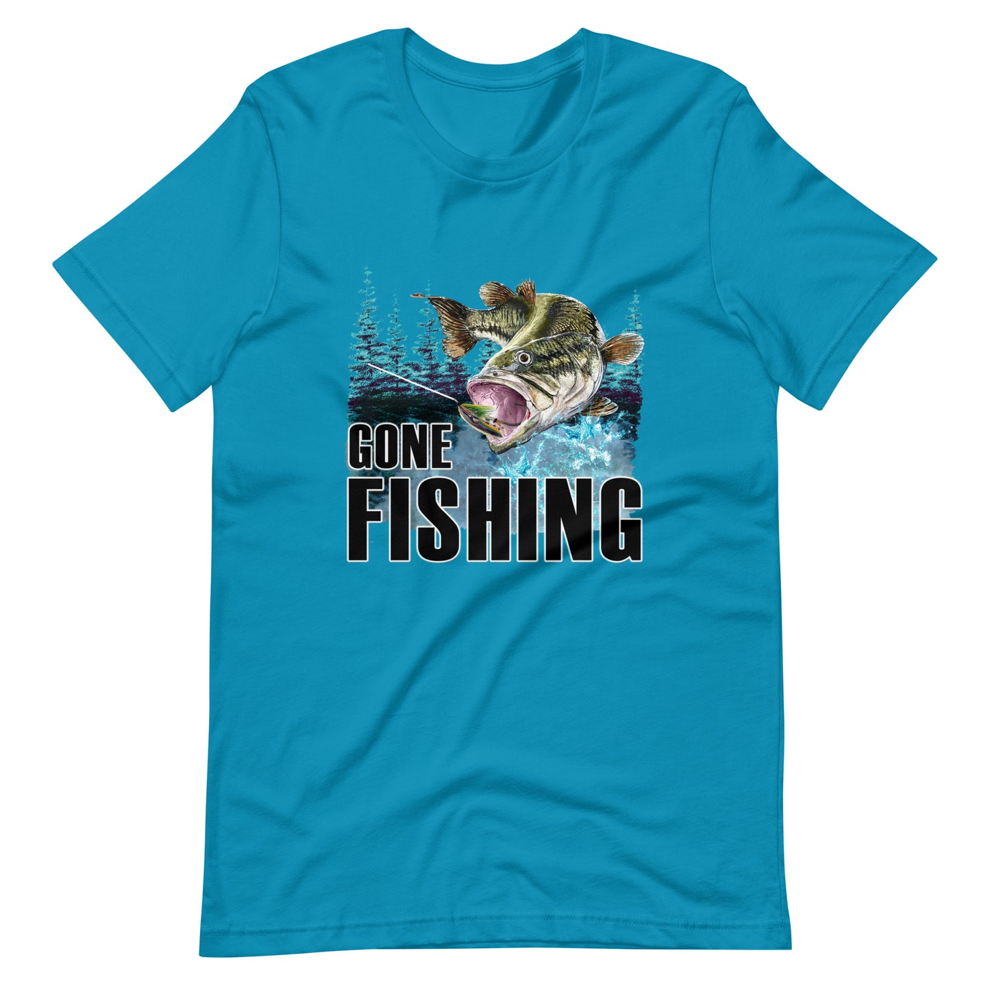 Gone Fishing Printed Graphic T-Shirt 