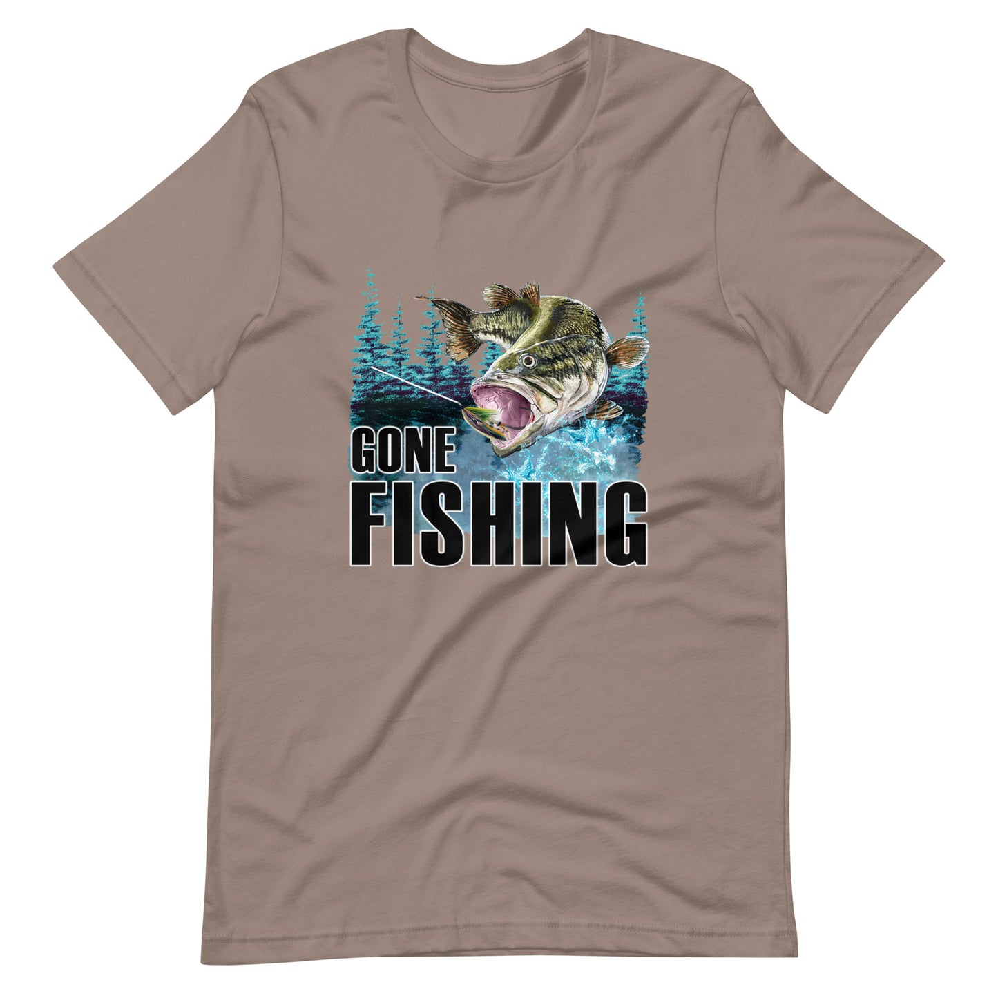 Gone Fishing Printed Graphic T-Shirt 