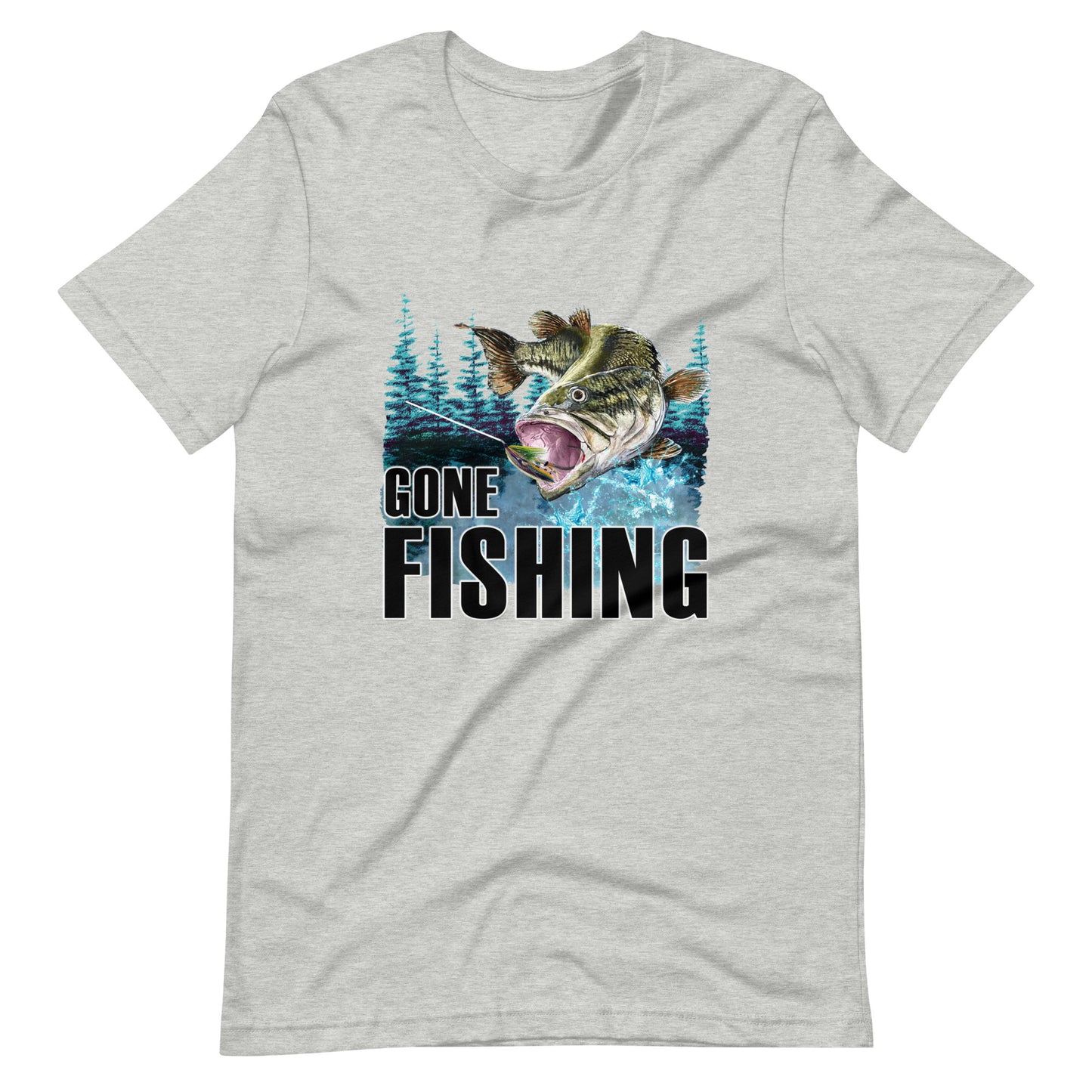 Gone Fishing Printed Graphic T-Shirt 