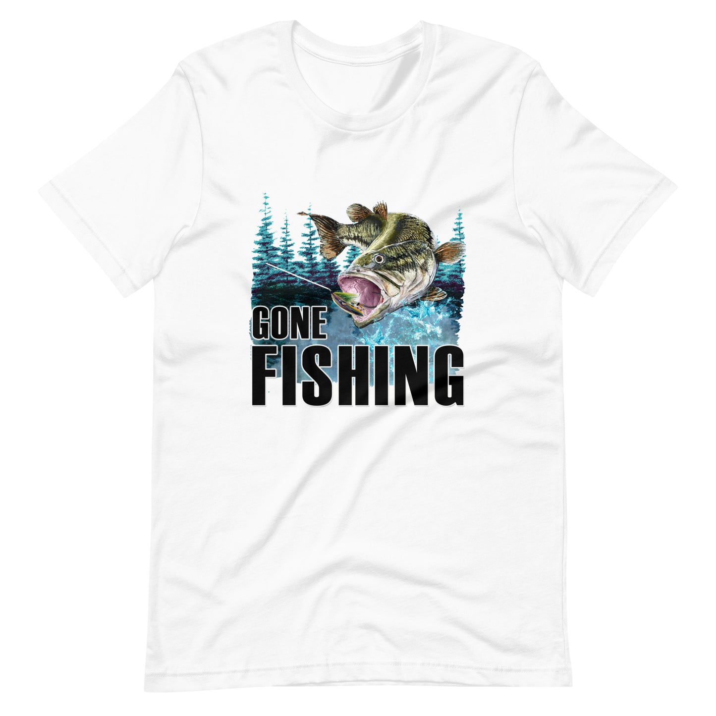 Gone Fishing Printed Graphic T-Shirt 