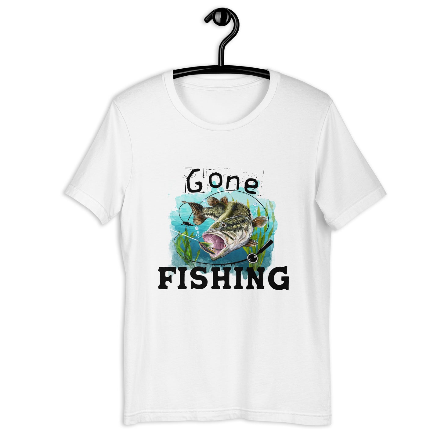 Gone Fishing Printed Graphic T-Shirt 