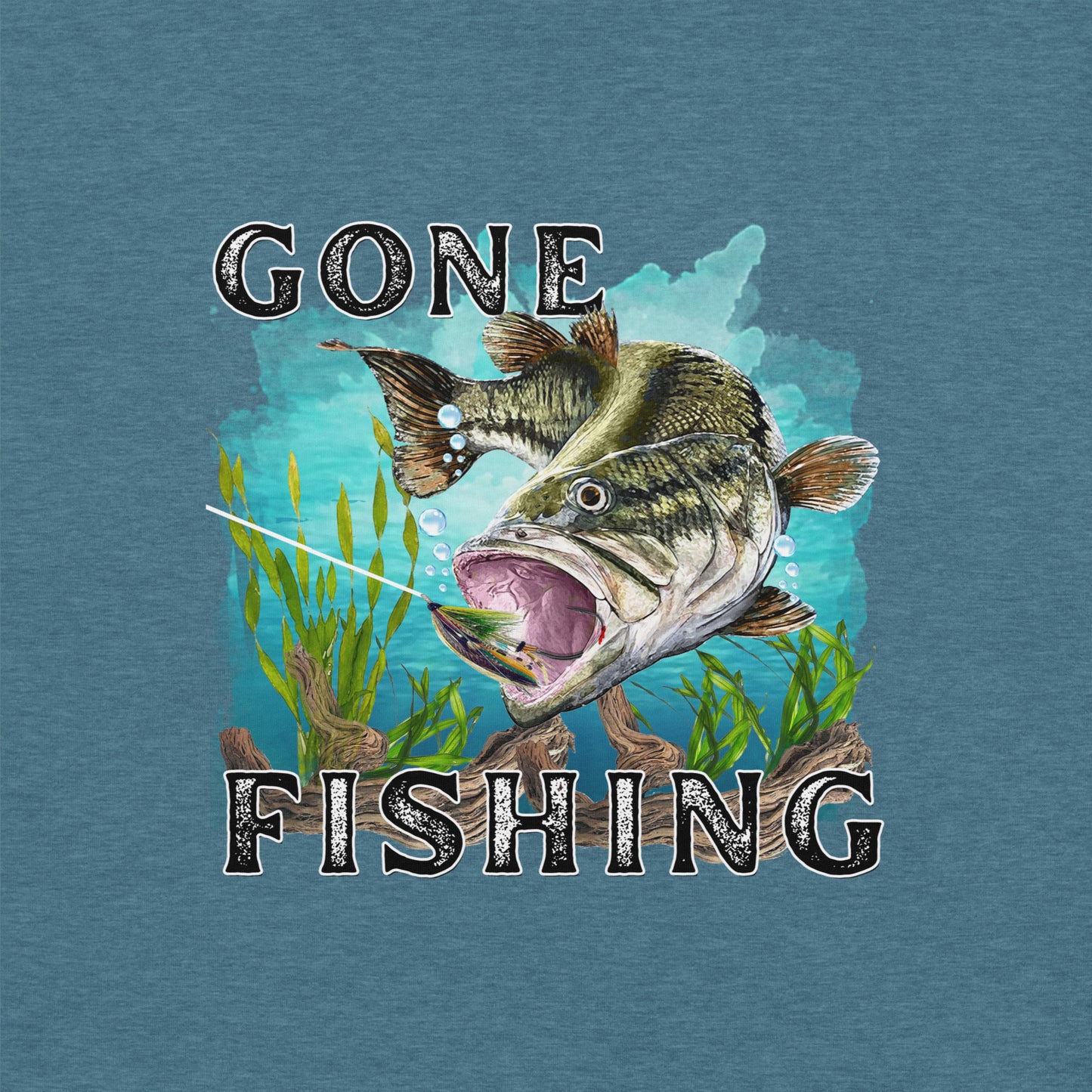 Gone Fishing Printed Graphic T-Shirt 