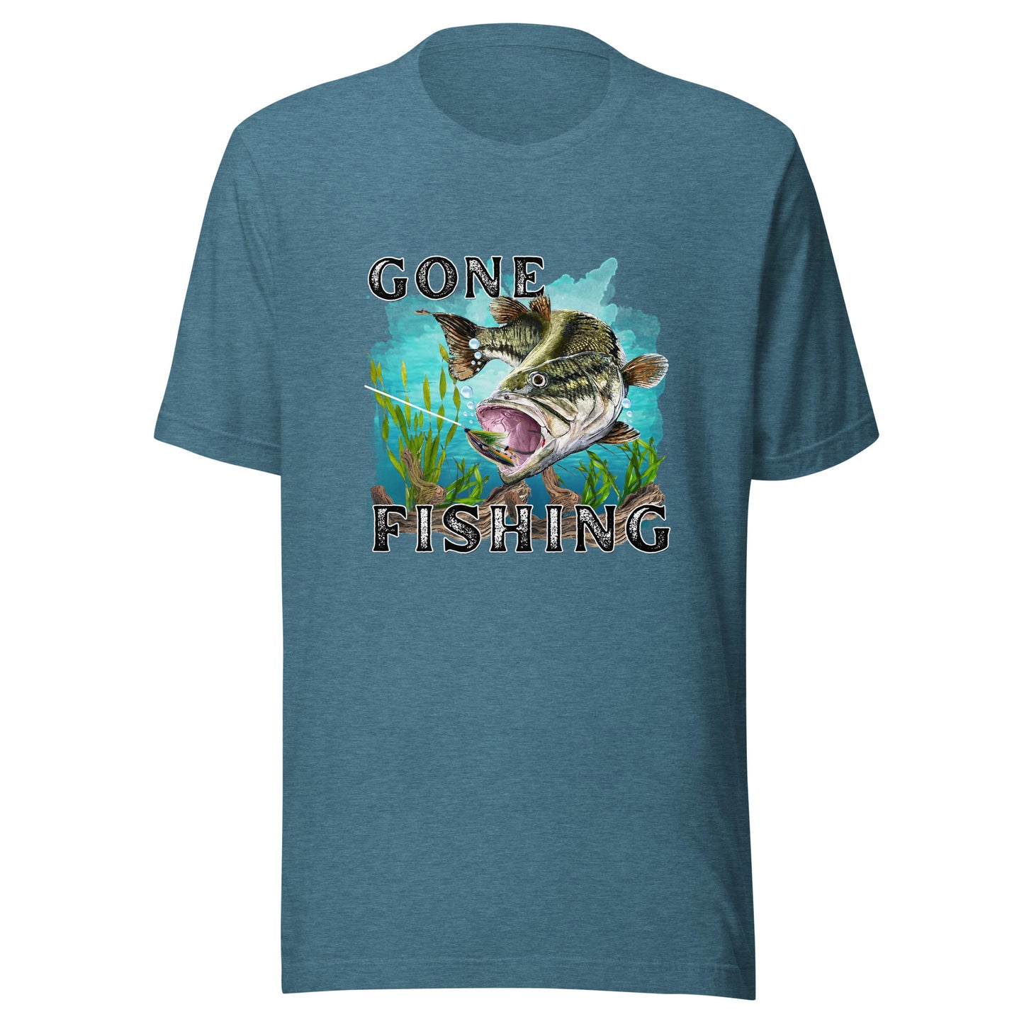 Gone Fishing Printed Graphic T-Shirt 