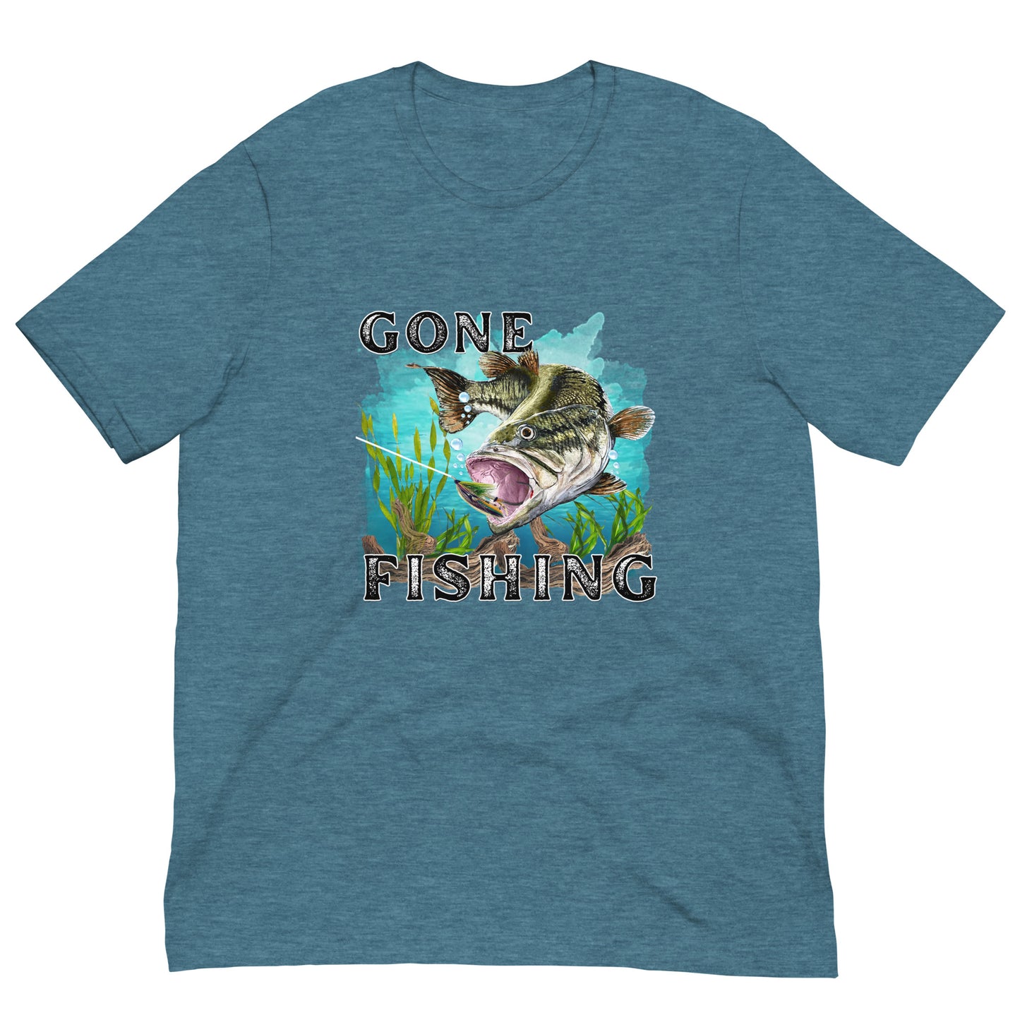 Gone Fishing Printed Graphic T-Shirt 