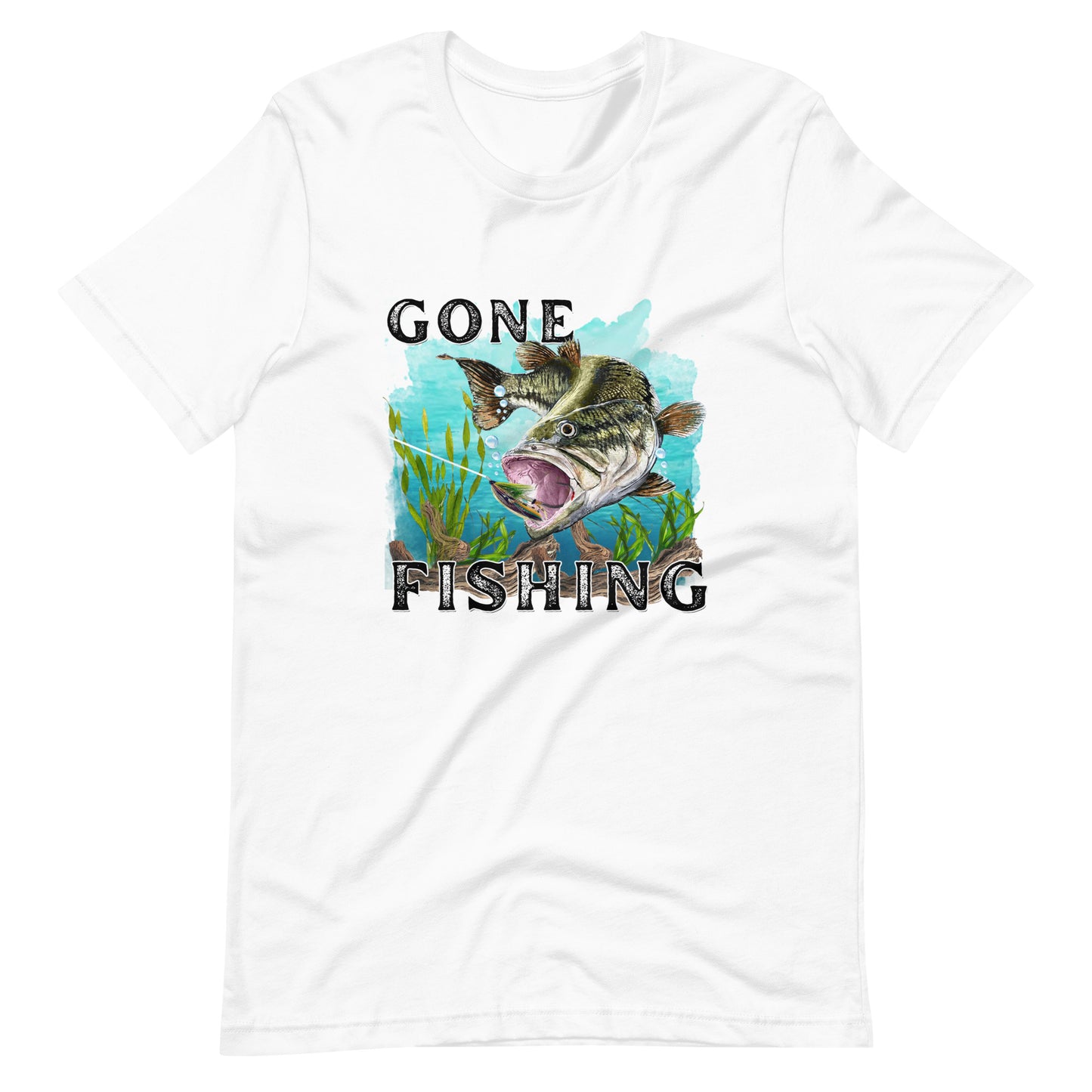 Gone Fishing Printed Graphic T-Shirt 