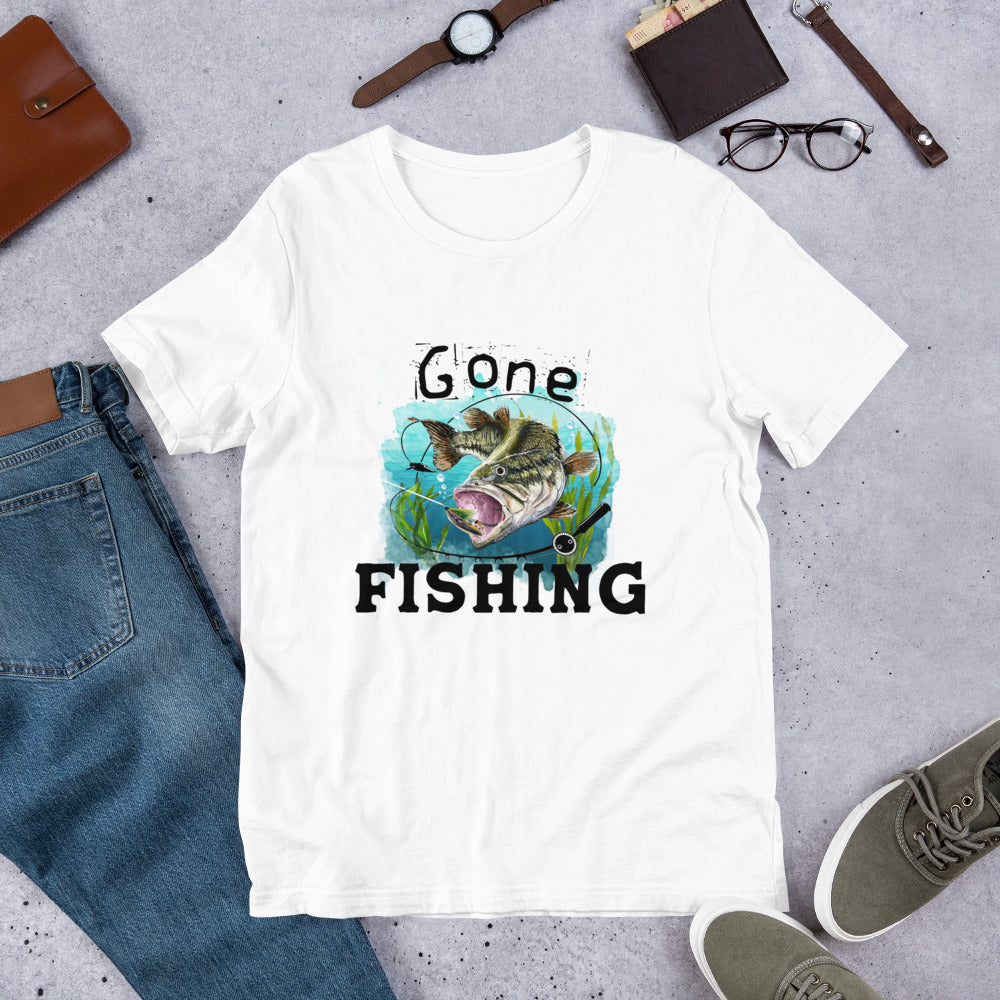 Gone Fishing Printed Graphic T-Shirt 