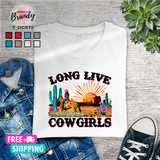 Long Live Cowgirls Printed Graphic T-Shirt 