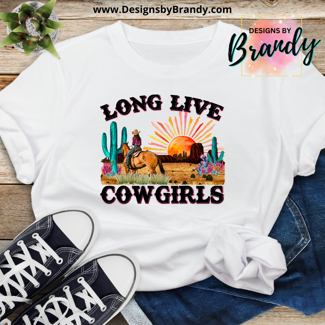 Long Live Cowgirls Printed Graphic T-Shirt 