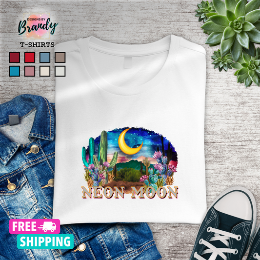 Neon Moon Printed Graphic T-Shirt 