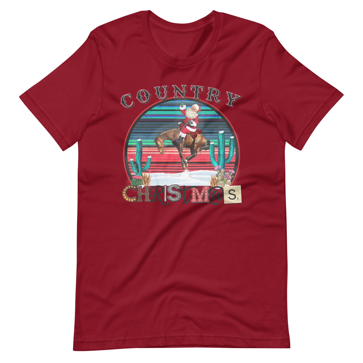 Printed Graphic T-Shirts - Country Christmas 