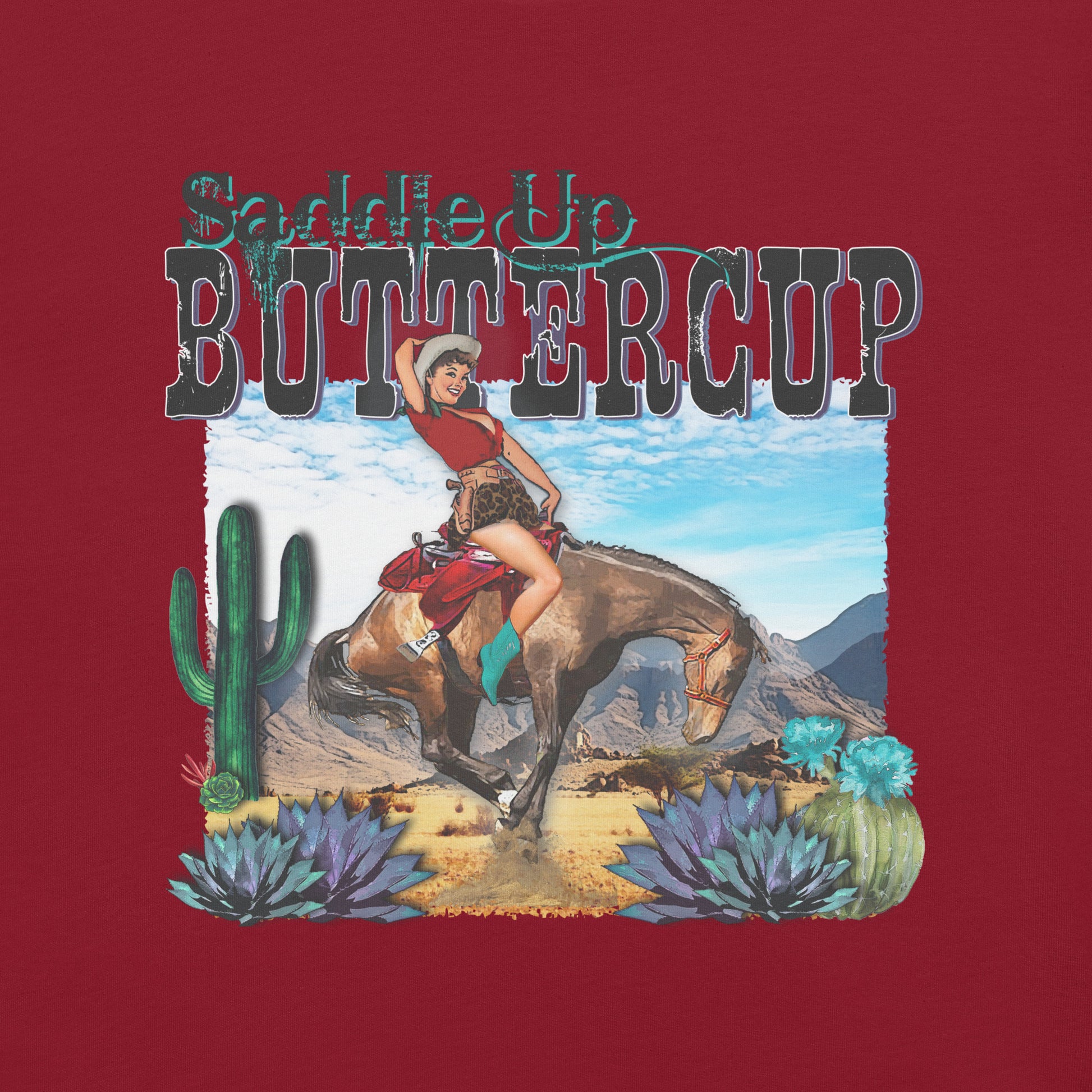 Saddle Up Buttercup Printed Graphic T-Shirt 