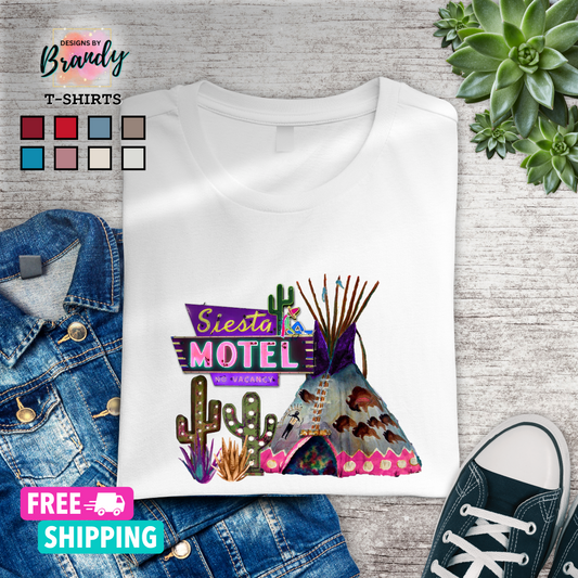 Siesta Motel Printed Graphic T-Shirt 