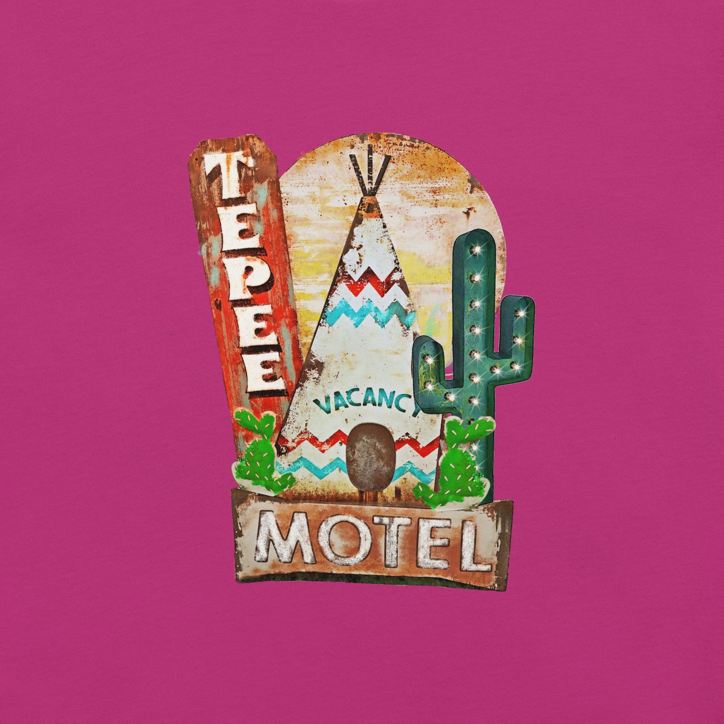 Tee Pee Motel Printed Graphic T-Shirt 