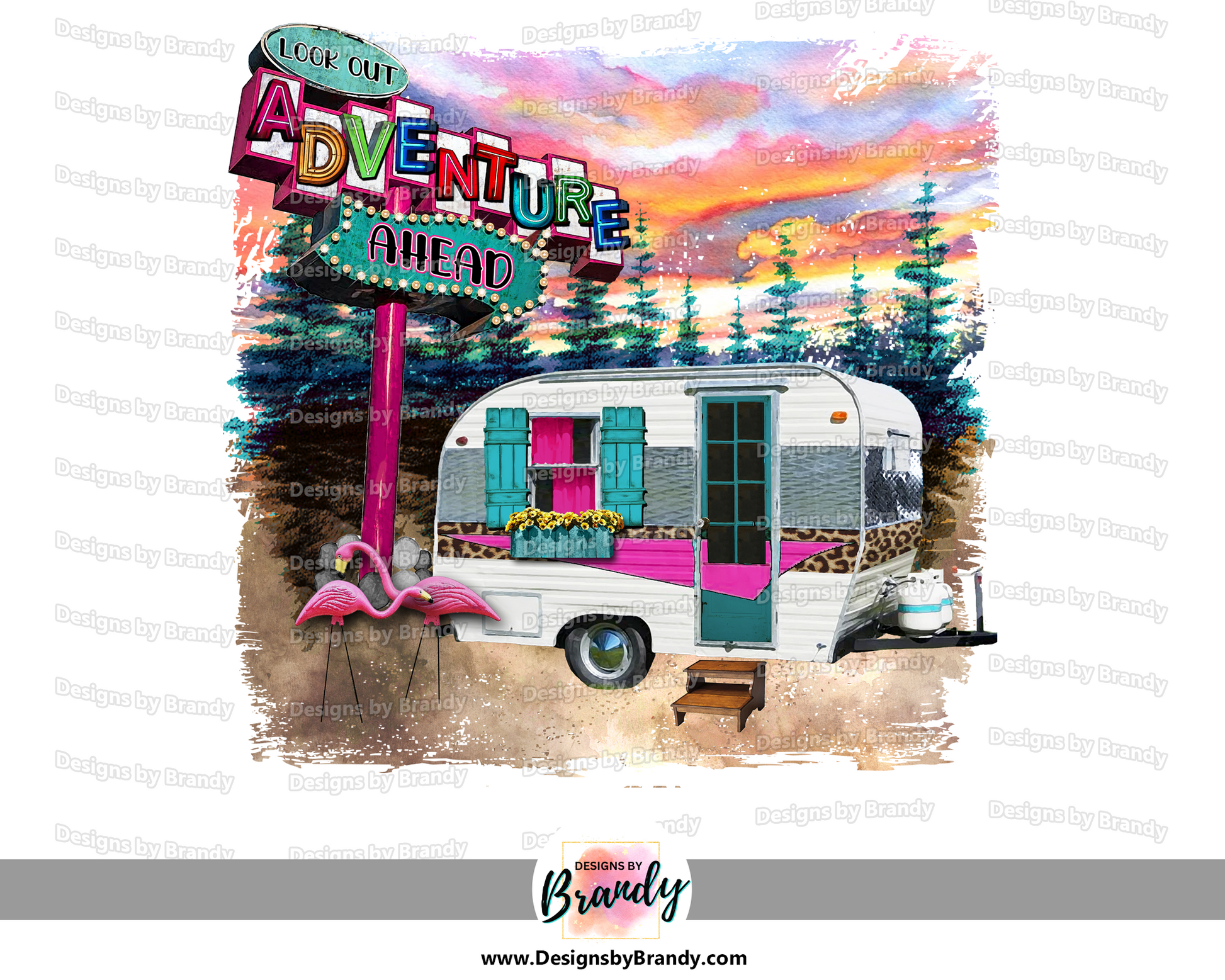 Transfer Camping Clipart Digital Download