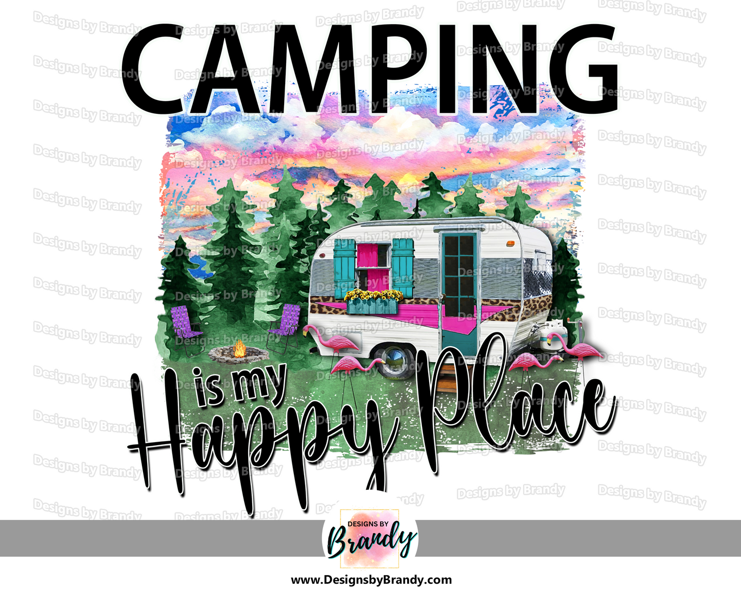 Transfer Camping Clipart Digital Download