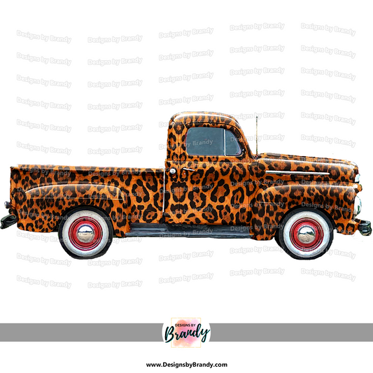 Truck 002 Leopard - Vehicle Clipart 